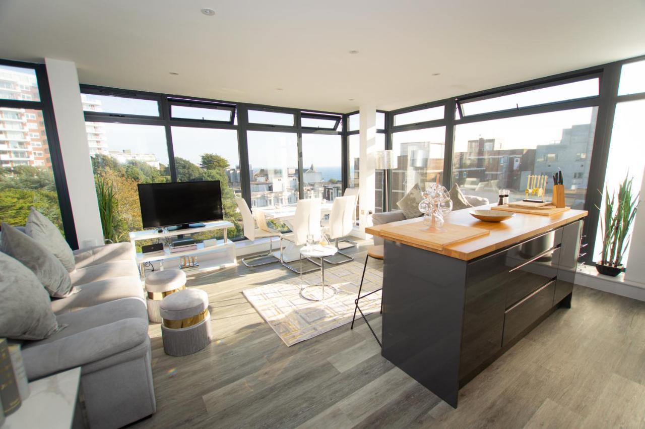 * Panoramic Penthouse With Sea & City Views Bournemouth Buitenkant foto