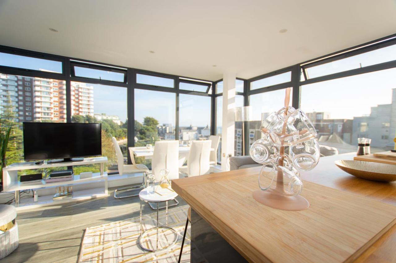 * Panoramic Penthouse With Sea & City Views Bournemouth Buitenkant foto